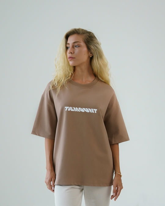 Tolmount [Think Less Feel More] T-Shirt - Hazelnut