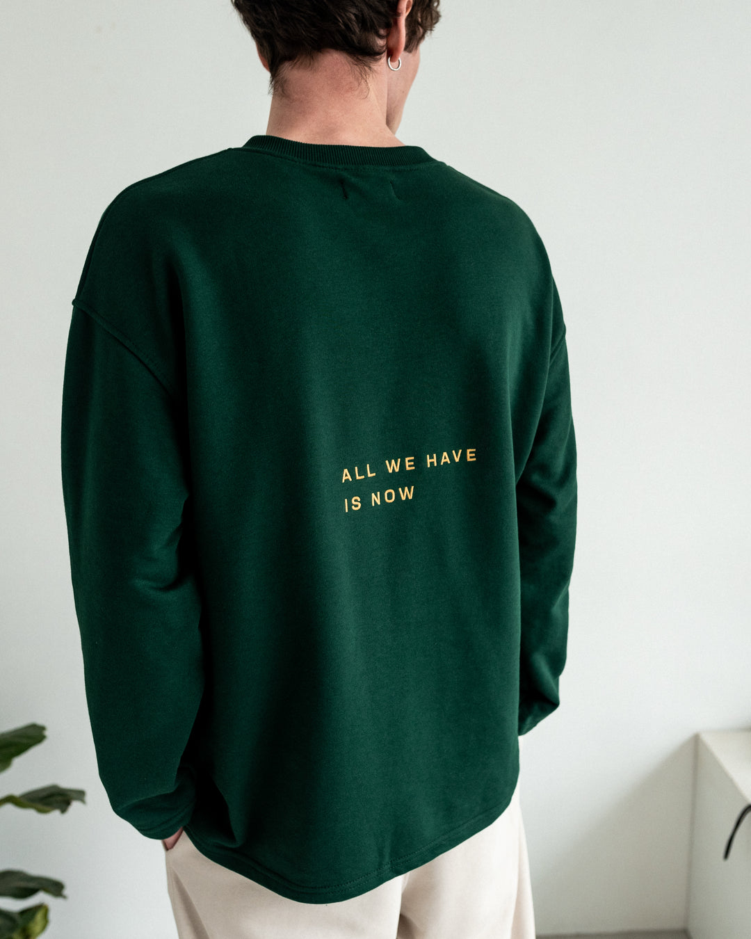 Embroidered Long Sleeve - Forest Green