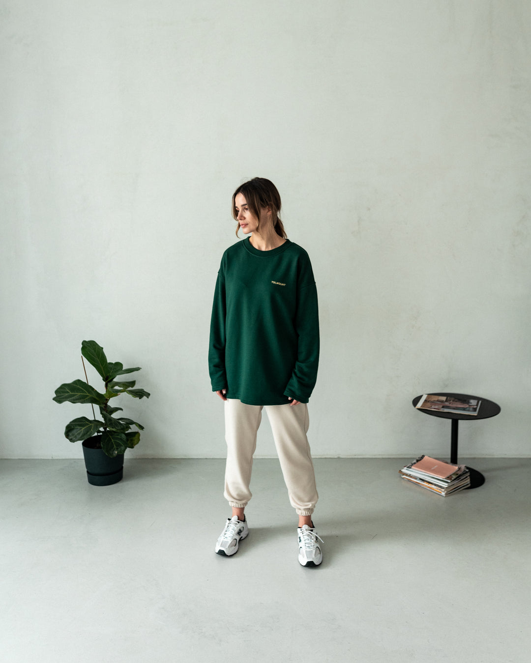 Embroidered Long Sleeve - Forest Green